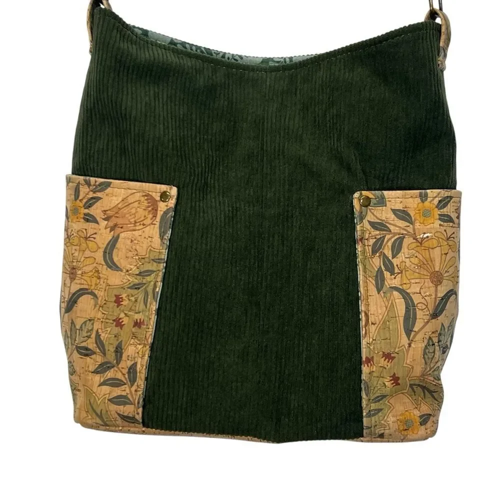 Green Corduroy sewn in Tote Bag - Picture 4 of 13